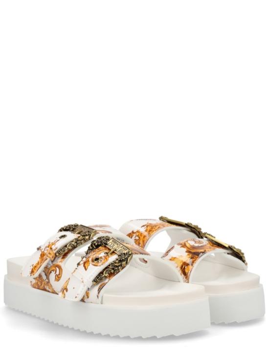 26SS 베르사체 바로크 버클 아리조나 샌들 80VA3SM1 ZS366G03 White - VERSACE
