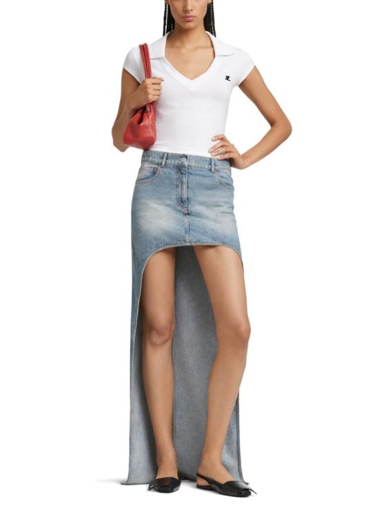 26SS 쿠레쥬 탑 126JPO057 JS0195B166 White - COURREGES