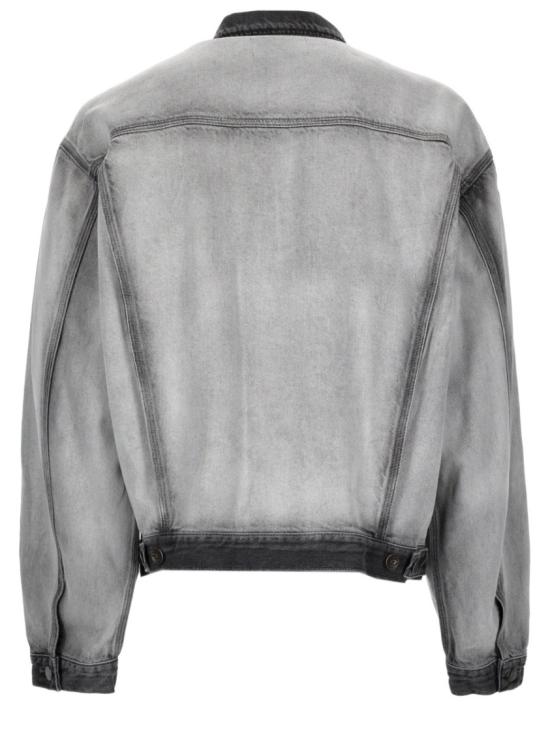 26SS 디젤 D-덴버-Fsi 트러커 재킷 인 소프트 스켈레톤 데님 자켓 A23842 09P2802 Grey - DIESEL