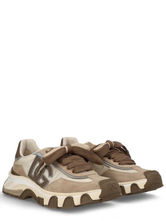 26SS 돌체앤가바나 DG 컨트리 로드 나일론 앤 레더 스니커즈 CS2403 A02058W143 Neutrals - DOLCE & GABBANA
