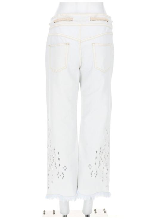 26SS 이자벨마랑 ALISON 킥 플레어 데님 팬츠 ALISON 킥 플레어 데님 팬츠 PA0694FA D2H01I20WH White - ISABEL MARANT
