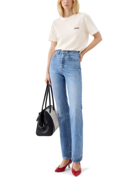 26SS 자크뮈스 그로그랭 로고 솟슬리브 티셔츠 TSW00550AJ0 0029131 Neutrals - JACQUEMUS
