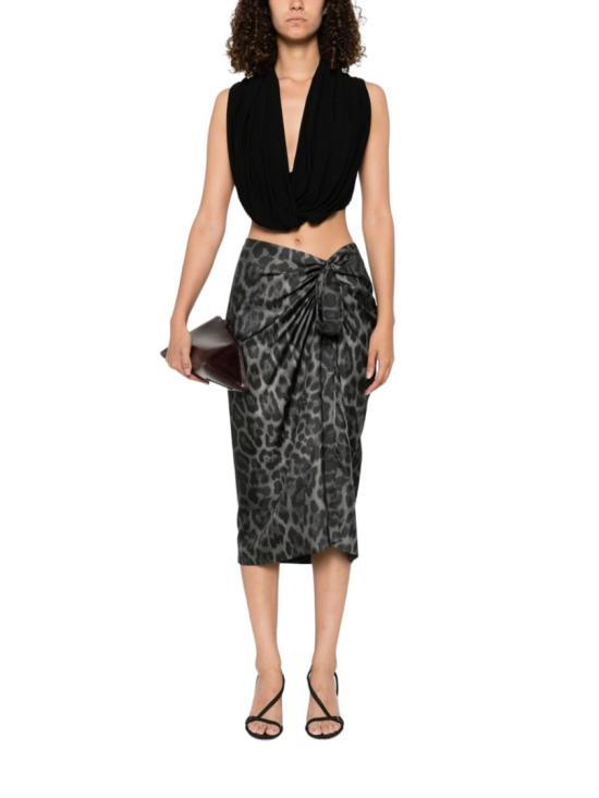 25FW 스텔라 맥카트니 미디 스커트 630146 3GS2251230 Black - STELLA MCCARTNEY