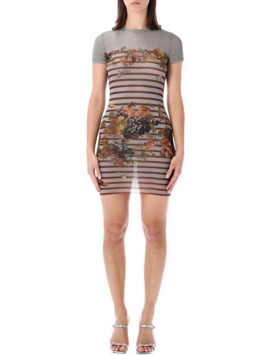 26SS 장 폴 고티에 미디 원피스 DR114M014P5690 Multicolor