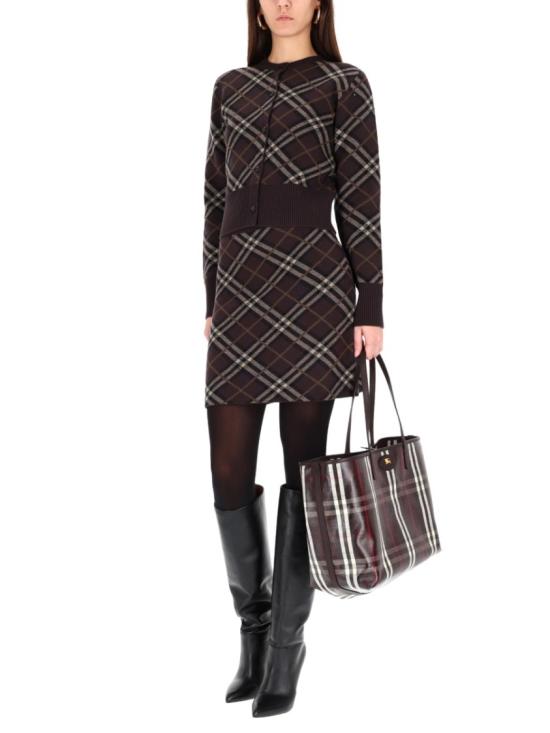  버버리 체크 울 캐시미어 가디건 8115254 B2412 Brown - BURBERRY