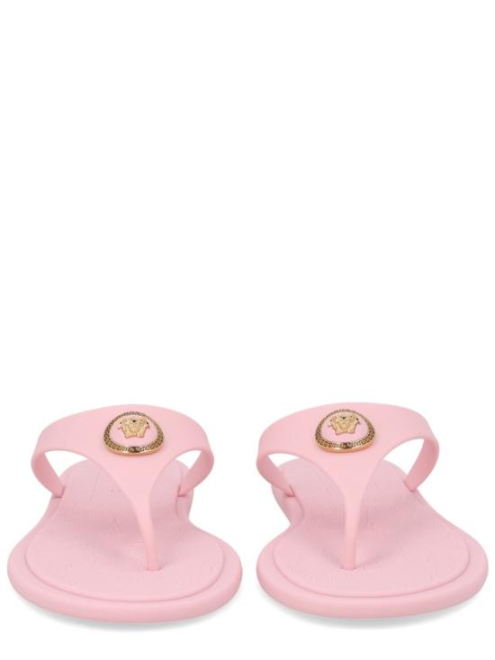 26SS 베르사체 알리아 러버 플랫 샌들 1016248 1A109831PS1V Pink - VERSACE