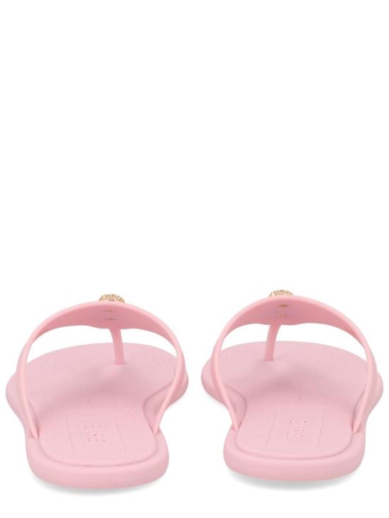 26SS 베르사체 알리아 러버 플랫 샌들 1016248 1A109831PS1V Pink - VERSACE