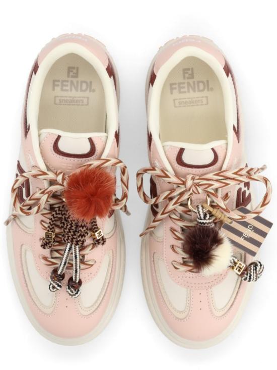 25FW 펜디 매치 소프트 레더 로우탑 스니커즈 8E8721 AY9NF1TPW Grey - FENDI