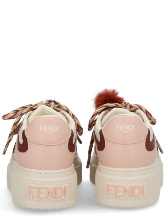 25FW 펜디 매치 소프트 레더 로우탑 스니커즈 8E8721 AY9NF1TPW Grey - FENDI