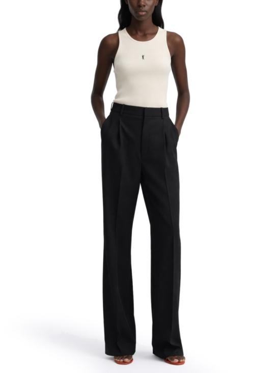  생로랑 스트레이트 팬츠 832780 Y2J021000 Black - SAINT LAURENT