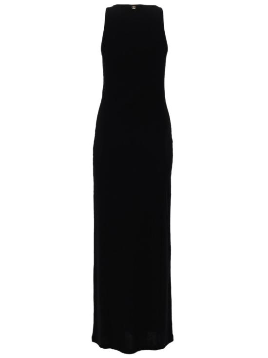 26SS 파코라반 롱 원피스 26EJRO309CO0530 P001 Black - PACO RABANNE