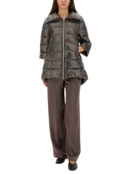  에르노 클레오페 A-쉐입 다운 코트 PI0001DIC 12017Z9480 Black - HERNO