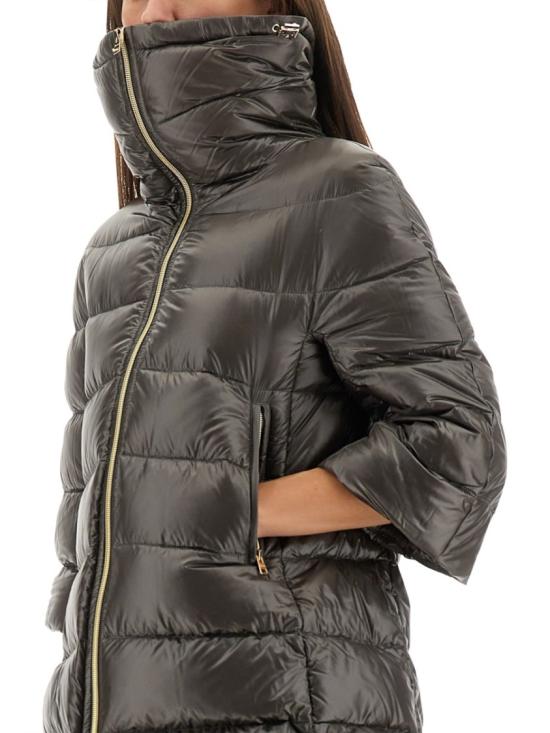  에르노 클레오페 A-쉐입 다운 코트 PI0001DIC 12017Z9480 Black - HERNO