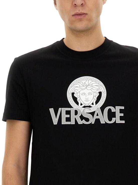  베르사체 반팔 티셔츠 1014226 1A100881B000 Black - VERSACE