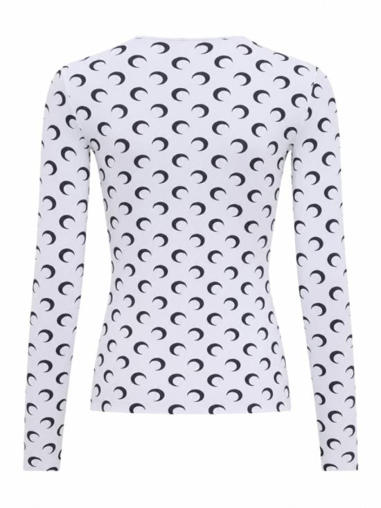  마린세르 크레센트 문 프린트 긴팔 티셔츠 WTS006A CJER0001WH00 White - MARINE SERRE