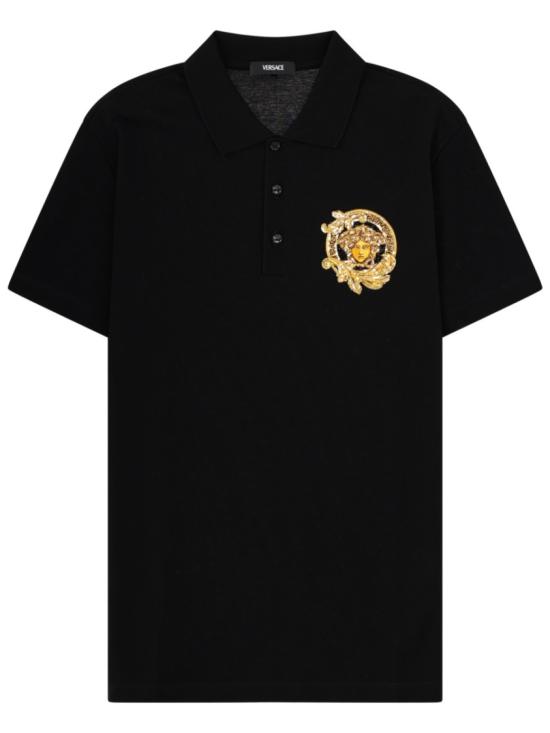 26SS 베르사체 폴로 티셔츠 1013906 1A167391B000 Black