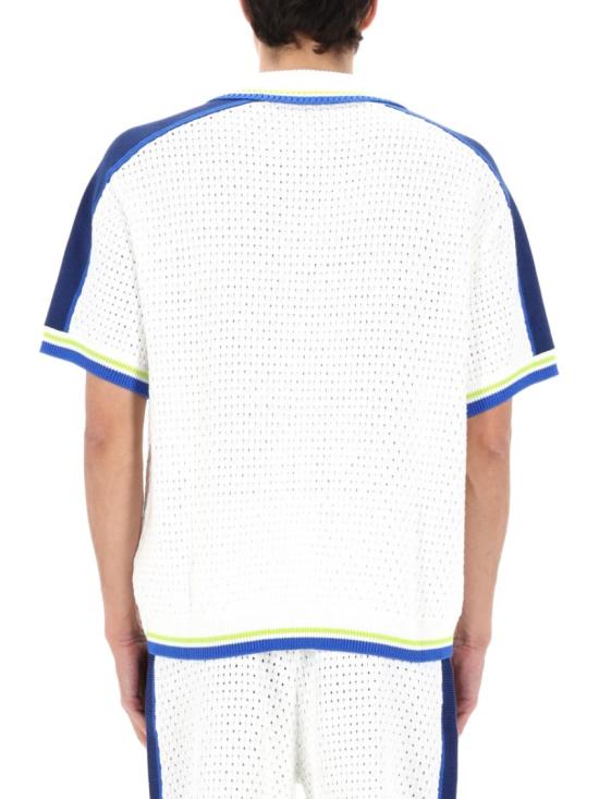 26SS 카사블랑카 반팔 셔츠 M SS26 KW 1310 01WHITE BLUE White - CASABLANCA