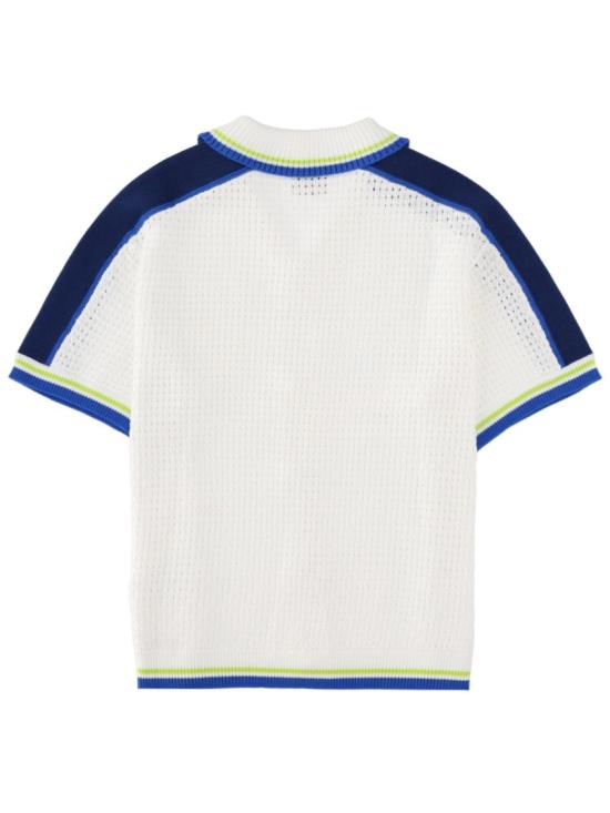 26SS 카사블랑카 반팔 셔츠 M SS26 KW 1310 01WHITE BLUE White - CASABLANCA
