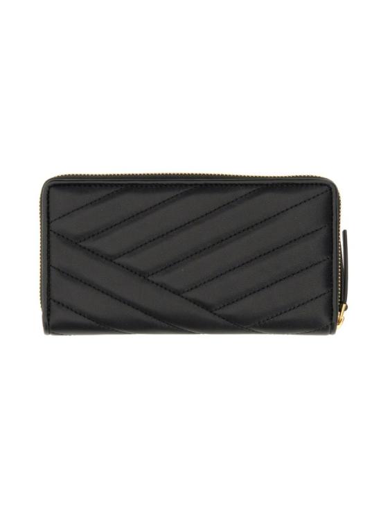  토리버치 키라 쉐브론 집 컨티넨탈 월렛 90348 001 Black - TORY BURCH