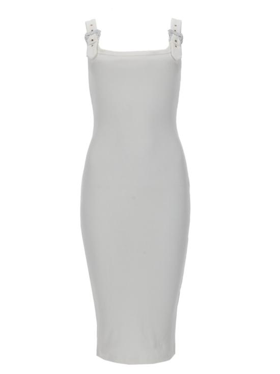 26SS 베르사체 미디 원피스 80HAO943 J0198039 White
