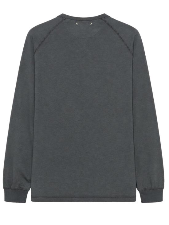 25FW 골든구스 체스트 프린트 코튼 티셔츠 GMP02015 P00214160584 Grey - GOLDEN GOOSE