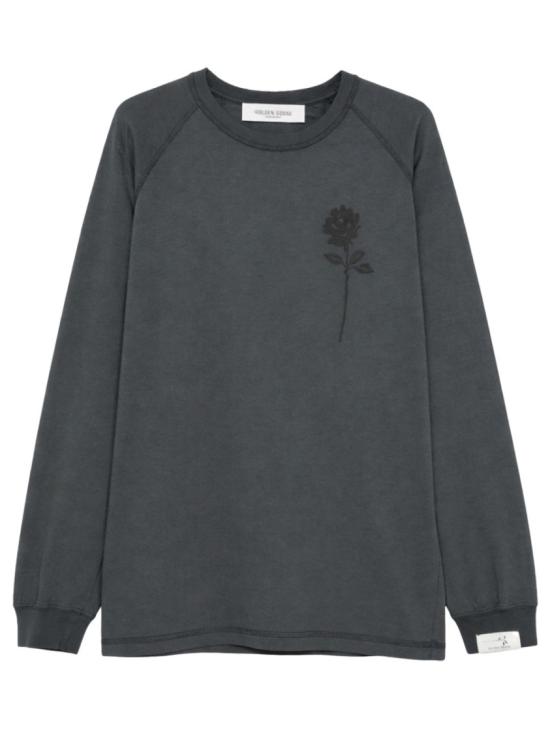25FW 골든구스 체스트 프린트 코튼 티셔츠 GMP02015 P00214160584 Grey