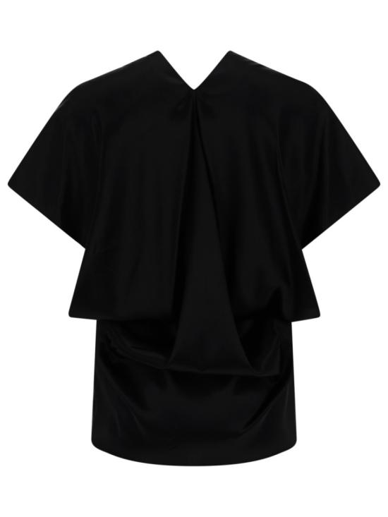 26SS 니나리찌 반팔 티셔츠 26PCTO003SE1415 U9000 Black - NINA RICCI
