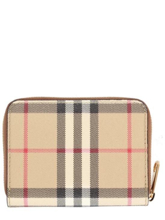  버버리 스몰 체크 집 어라운드 월렛 8109810 A9534 Neutrals - BURBERRY