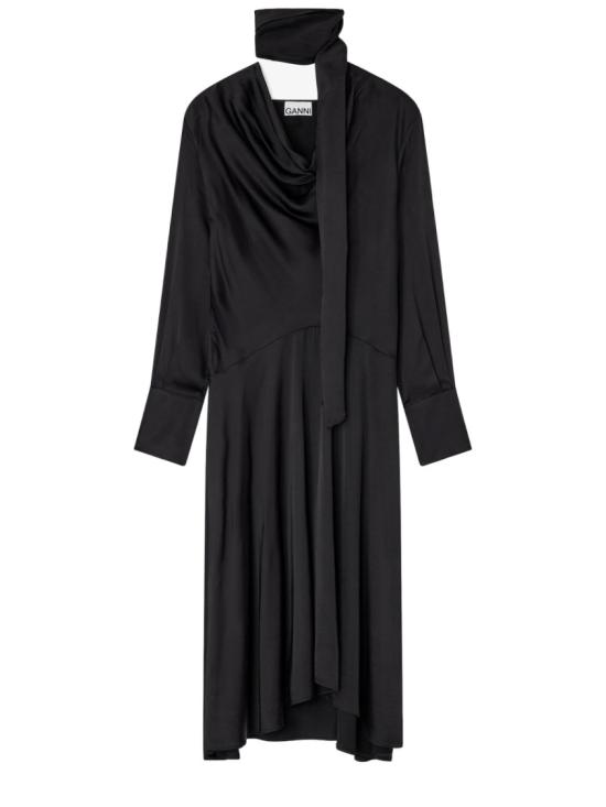 25FW 가니 롱 원피스 W0860 099 Black