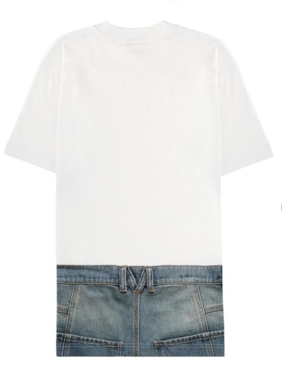 26SS 모스키노 반팔 티셔츠 07230541 1001 White - MOSCHINO