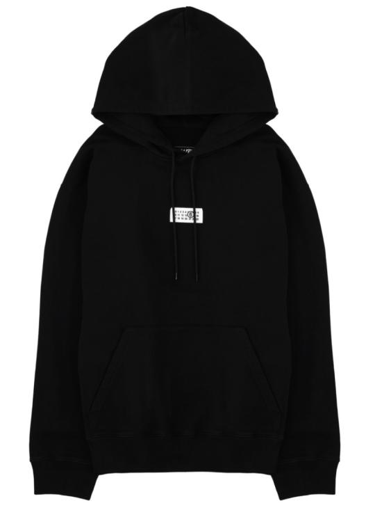 26SS MM6 메종마르지엘라 뉴메릭 후드 티셔츠 SH0GU0033 M25025900 Black