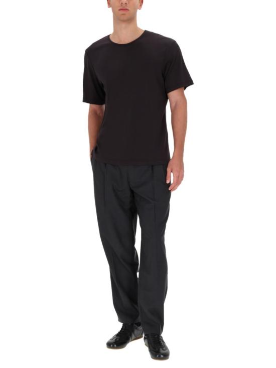 25FW 르메르 리브드 유넥 티셔츠 TO1109 LJ1016BK998 Black - LEMAIRE
