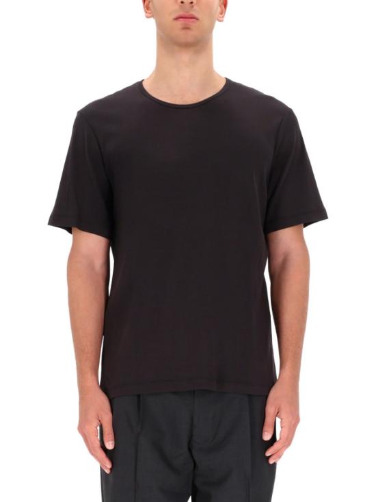 25FW 르메르 리브드 유넥 티셔츠 TO1109 LJ1016BK998 Black