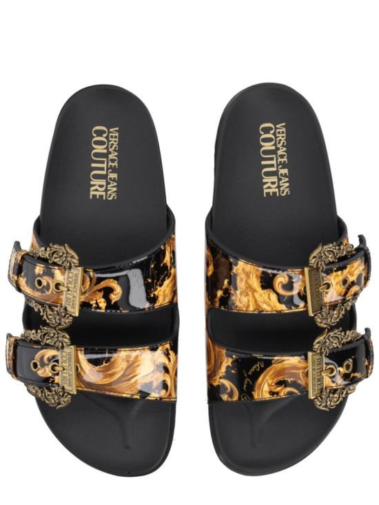 26SS 베르사체 바로크 버클 아리조나 샌들 80VA3SM1 ZS366G89 Black - VERSACE