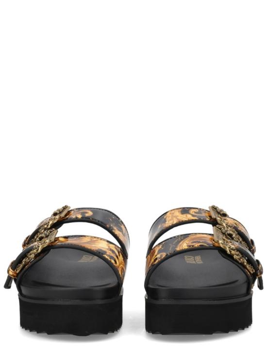 26SS 베르사체 바로크 버클 아리조나 샌들 80VA3SM1 ZS366G89 Black - VERSACE