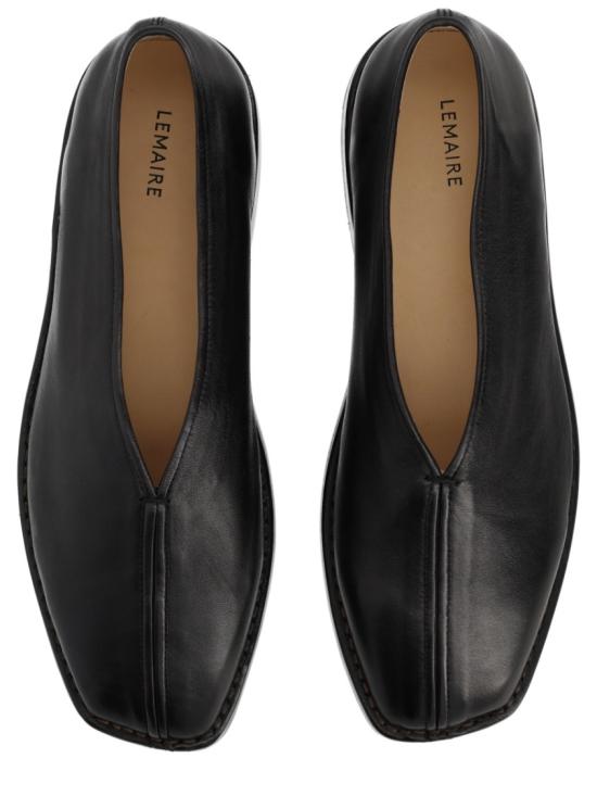 26SS 르메르 플랫 파이핑 슬리퍼 FO0290 LL0023MU096 Black - LEMAIRE