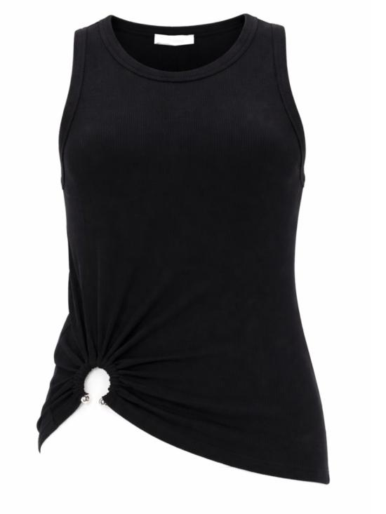 26SS 파코라반 민소매 티셔츠 24FJTE165CO0530 P001 Black