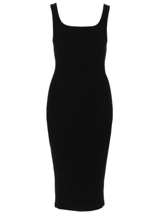 26SS 베르사체 미디 원피스 80HAO943 J0198899 Black - VERSACE