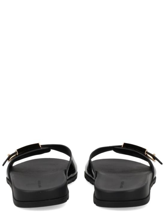 26SS 토리버치 버클 슬라이드 157872 001 Black - TORY BURCH