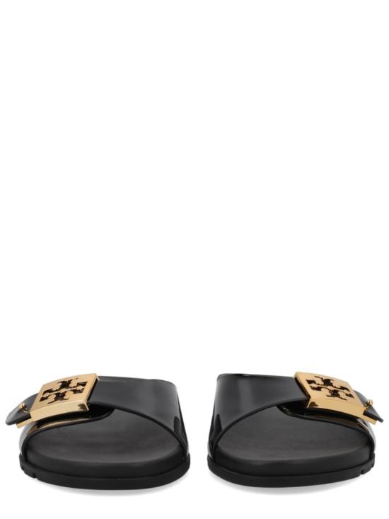 26SS 토리버치 버클 슬라이드 157872 001 Black - TORY BURCH