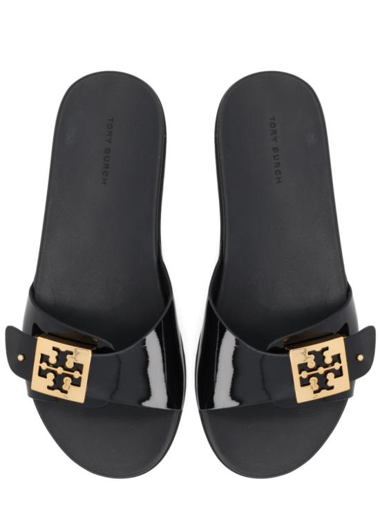 26SS 토리버치 버클 슬라이드 157872 001 Black - TORY BURCH