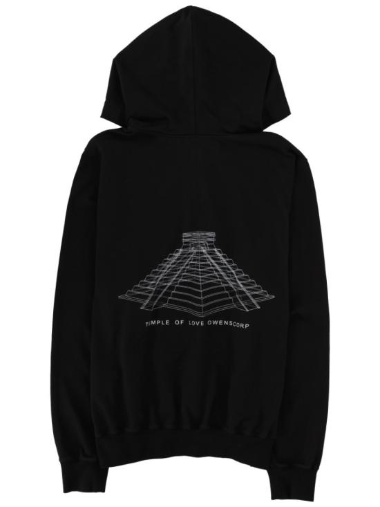26SS 릭 오웬스 후드 티셔츠 RR01F2281 BAEP160911 Black - RICK OWENS