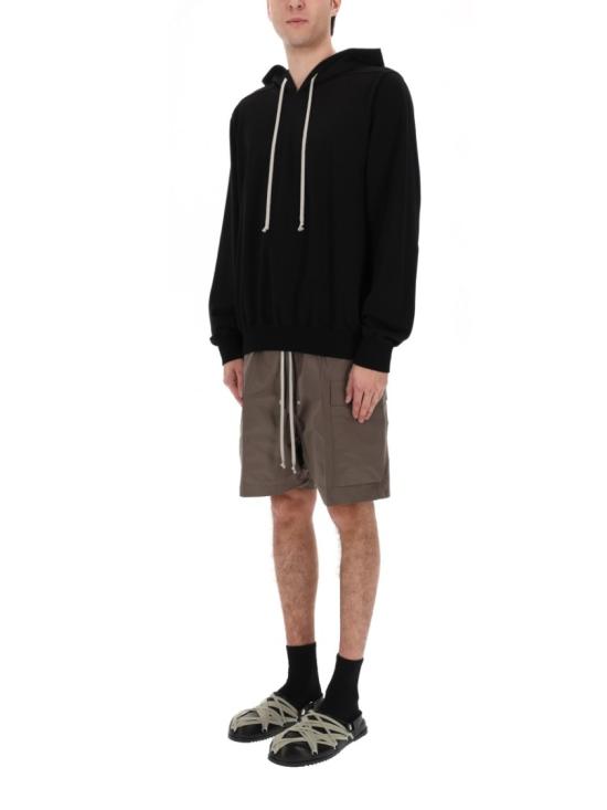 26SS 릭 오웬스 후드 티셔츠 RR01F2281 BAEP160911 Black - RICK OWENS