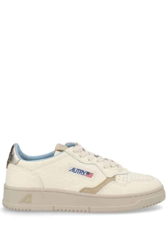 26SS 오트리 메달리스트 로우 레더 스니커즈 AULW NE15 White