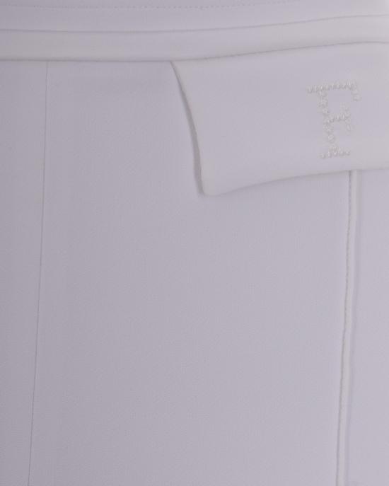 26SS 엘리자베타프랜치 스트레이트 팬츠 8042057 White - ELISABETTA FRANCHI