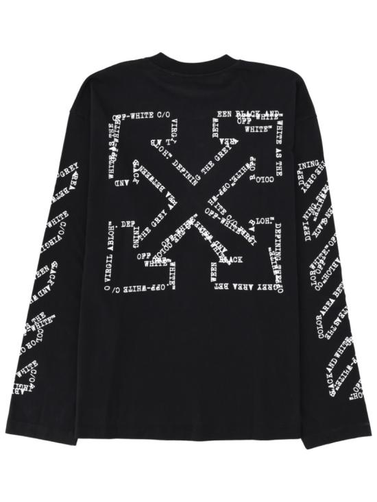 26SS 오프화이트 긴팔 티셔츠 44MAB09C S26J002001 Black - OFF WHITE