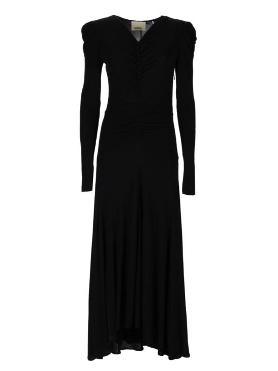 26SS 이자벨마랑 하베나 롱 원피스 하베나 롱 원피스 RO1040FA D1K02I01BK Black