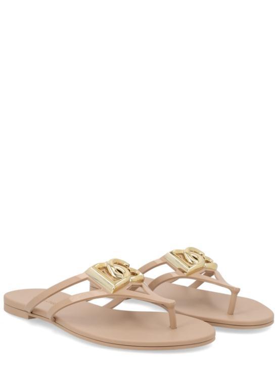 26SS 돌체앤가바나 러버 비치웨어 슬라이드 CW2418 AY8178B185 Neutrals - DOLCE & GABBANA