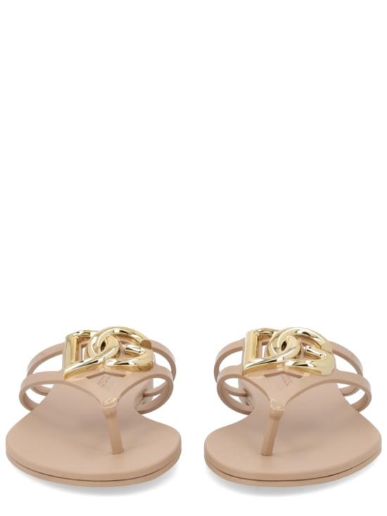 26SS 돌체앤가바나 러버 비치웨어 슬라이드 CW2418 AY8178B185 Neutrals - DOLCE & GABBANA