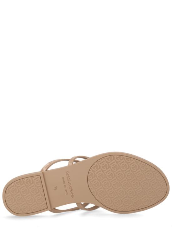 26SS 돌체앤가바나 러버 비치웨어 슬라이드 CW2418 AY8178B185 Neutrals - DOLCE & GABBANA